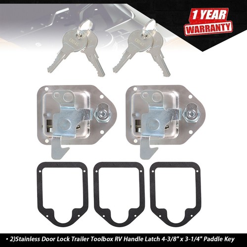 Stainless door lock trailer - 2)stainless,