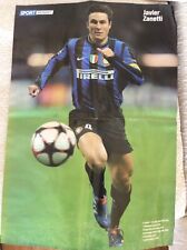 CALCIO INTER FC. 2 POSTERS JAVIER ZANETTI E W. SNEIJDER TRIPLETE SPORT MEDIASET 