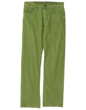 MURPHY & NYE Pantalone uomo dritto casual W33 L33 verde cotone CQ14