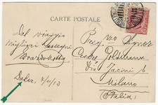 Regno - Cartolina annullo Re Vittorio Piroscafo Postale Italiano da Dakar