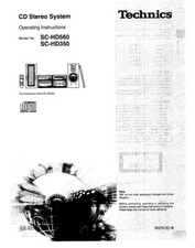 Technics hd350 - sc-hd350, se-hd350
