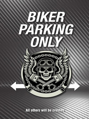Blechschild 30x40 biker - blechschild,
