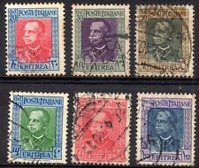 ITALIA Colonia ERITREA 1931 - Usati 20/30/40/50/75 c.  e 1,25 Lire #JER