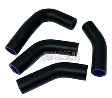 Yamaha RD350 YPVS LMC Kit Tubo Raffreddamento Silicone Nero Opaco Tubo Radiatore A4-15