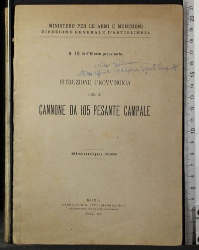 Istruzione provvisoria cannone - provvisoria,