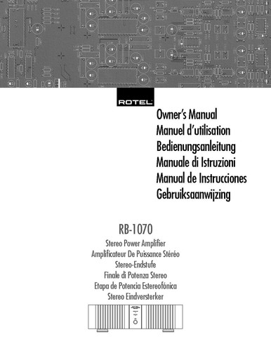Rotel 1070 amplificatore - rotel, rb-1070