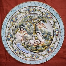 porselain Porcellana ceramica  PIATTO CAPODIMONTE  anni '50