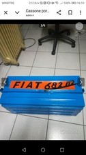 CASSETTA DOTAZIONE ATTREZZI AUTOCARR0 FIAT 682   vintage anni 60-80