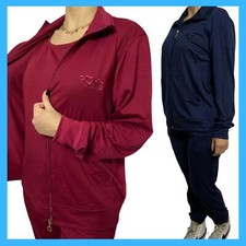 Tuta completa donna sportiva cotone con zip ginnastica palestra L XL XXL 3XL 4XL