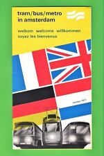 GVB Amsterdam - Welkom - Tourist Information for Bus Tram Metro etc - Oct 1977