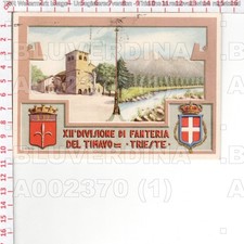 A2370 MILITARE ILLUSTRATORE BERARDI TRIESTE FANTERIA TIMAVO VIAGG. 1940 FASCISMO