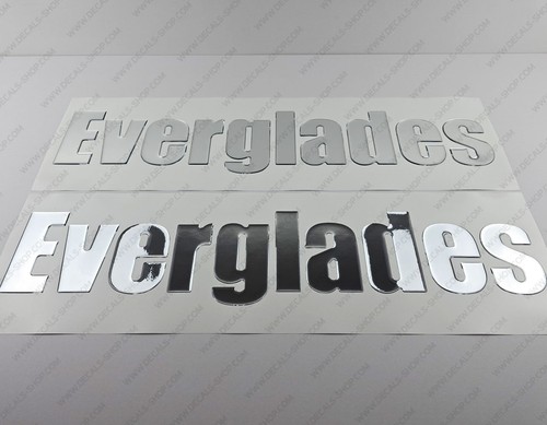 Everglades boat logo chrome - boat,