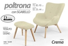 SEDIA POLTRONA CON SGABELLO
