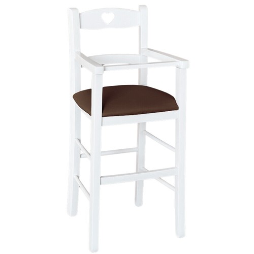 Seggiolone legno bianco con - in,
