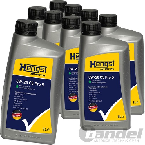 Olio motore 9x1l hengst 0w20 - olio,