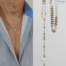 Collana rosario bicolore in