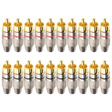 20 Pezzi Connettore RCA Cavo