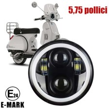 FARO LED MOTO H4 5,75 Pollici PER HARLEY PIAGGIO VESPA VESPONE PX BEVERLY 6500K