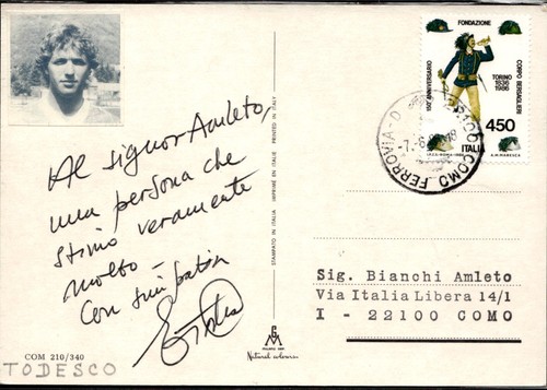 Cartolina con autografo como - autografo,