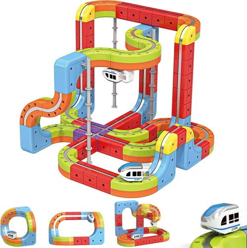 Cube electric train set - 3d,