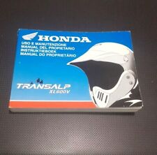 Manuale uso e manutenzione Honda Transalp 600