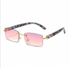 Occhiali da sole uomo rosso bordeaux tinta sfumata hip hop montatura oro buffs