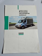 Iveco Furgone Trasporto Cavalli Scheda Tecnica Originale Italia 10/1999