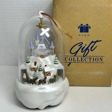 AVON-1997 Gift Collection "SANTA'S MAGICAL CASTLE" Ornament/Motion & Sound 6.5"