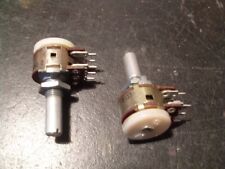 Lotto 10 Pz potenziometro doppio stereo circuito 100k ohmx2 lin 17x20mm a scatti