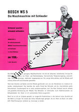 vecchia pubblicità BOSCH WS 5 La lavatrice con fionda vintage anni 50
