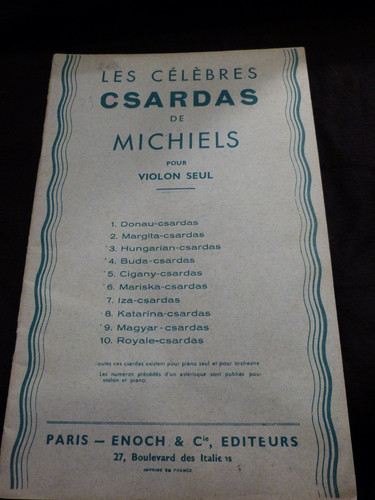 Partitura famosi csardas di - partitura,