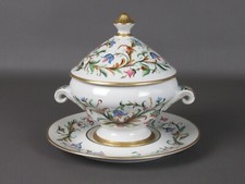 ELEGANTE VASO PORCELLANA DIPINTA MARCHIO SPADE INCROCIATE CORONA XX SEC.