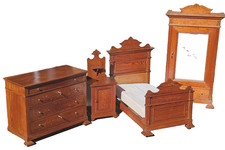 ARMADIO LETTO COMODINO CASSETTONE MODELLINI ANTICHI LIBERTY 1890 RESTAURATI