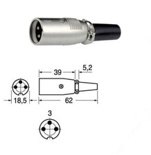 Connettore XLR Canon maschio
