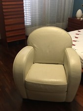 Bellissima poltrona in pelle Color Panna (Natuzzi) Usata
