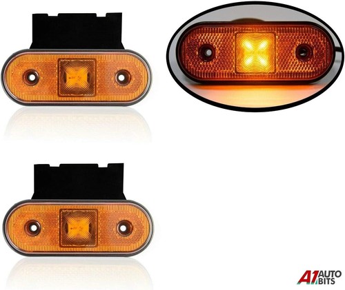 12v 24v led orange amber - 2x,