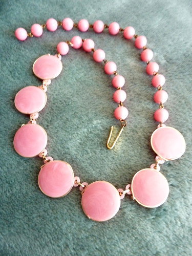 Collana perle disco lucite - collana, di