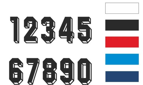 Numeri termosaldabili profilo - numeri,