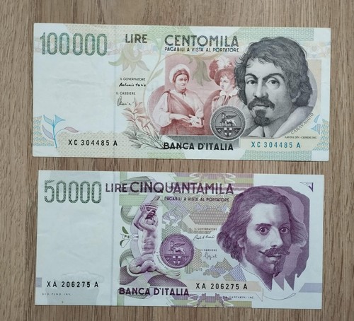 Lire 100 000 - 100.000, caravaggio