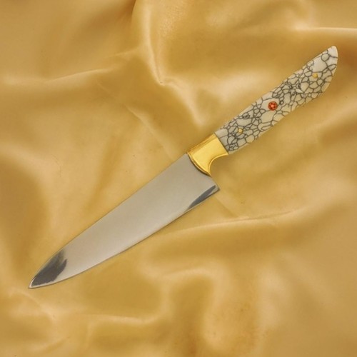 Coltello chef fatto - a, mano