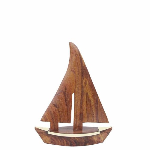 Barca vela legno ottone - in,