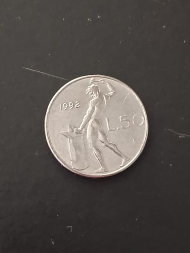 Moneta lire mini 1992 - 50,