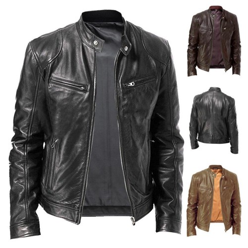 Giacca pelle biker cafe - giacca,