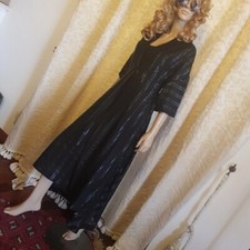 Max Mara Abito abito nero in seta con lacci