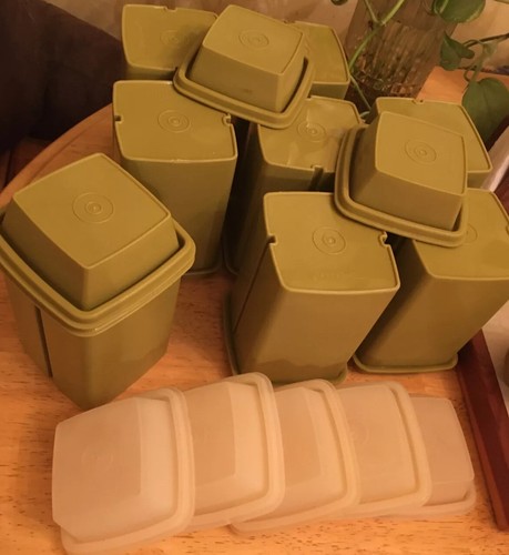 Vtg tupperware olive - vtg,