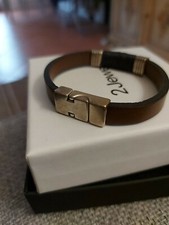 Bracciale uomo cuoio acciaio