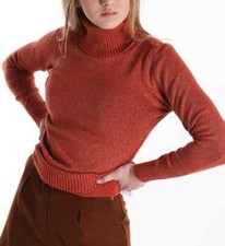 Maglione Donna dolce vita Lurex Maglioncino lupetto collo alto Slim Lana Sex