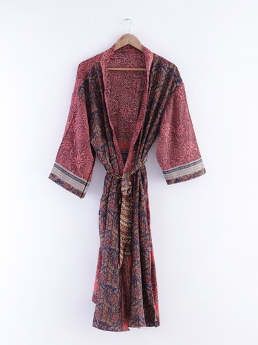 Handmade kimono seta con fiori - handmade,