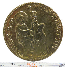 finta moneta rinascimento ANDREA BRITTI MOCENIGO riproduzione zecchino color oro