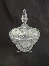 Scatola Cristallo porta bon bon cristalli molato vintage